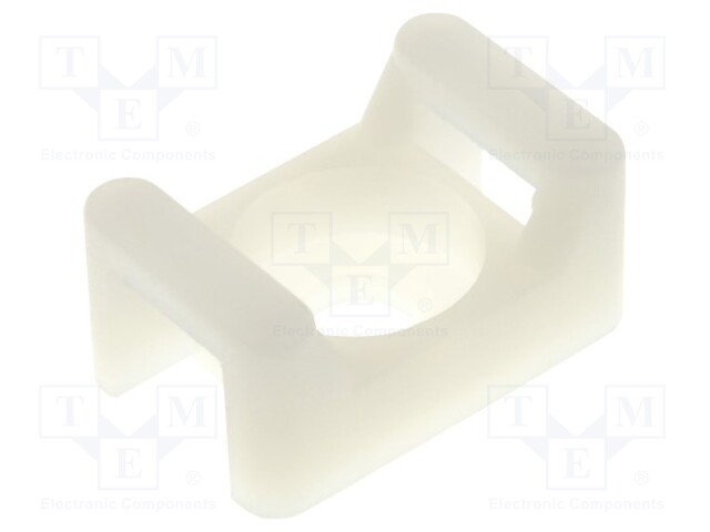 Cable tie holder; polyamide; natural; Tie width: 5.6mm; Ht: 7.2mm