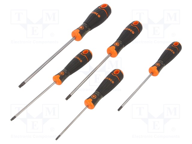 Screwdrivers; Pcs: 5; Handle material: antislip plastic