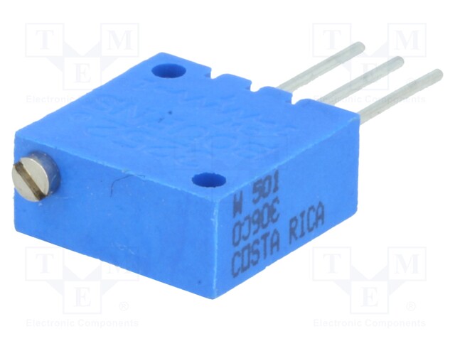 Potentiometer: mounting; vertical,multiturn; 500Ω; 0.75W; ±10%