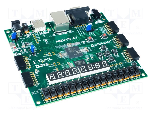 Dev.kit: Xilinx; 4-digit LED,double; Ethernet,JTAG,UART,USB,VGA