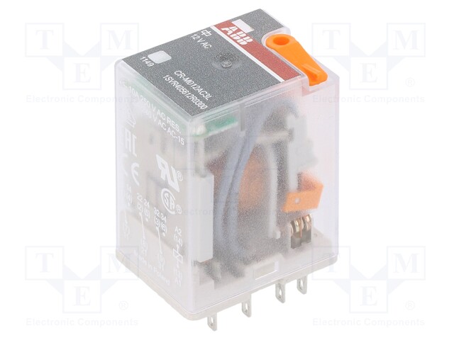 Relay: electromagnetic; 3PDT; Ucoil: 12VAC; 10A; max.250VDC