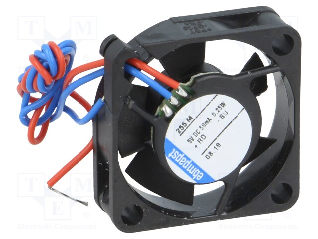 Fan: DC; axial; 25x25x8mm; 2.04m3/h; 5dBA; rolling; 6000rpm