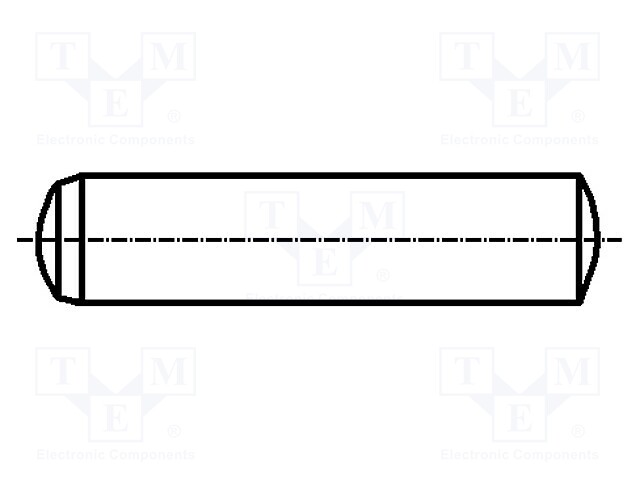 Cylindrical stud; steel; BN: 857; Ø: 2mm; L: 12mm; DIN: 6325; ISO: 8734