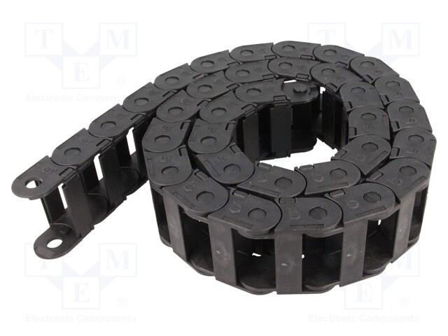 Cable chain; Series: Light; Bend.rad: 45mm; L: 986mm; Colour: black