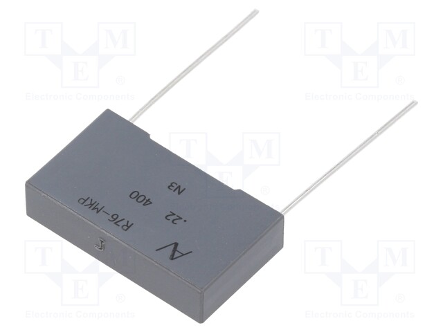 Capacitor: polypropylene; 0.22uF; ESR: 10.85mΩ; THT; ±5%; -55÷110°C