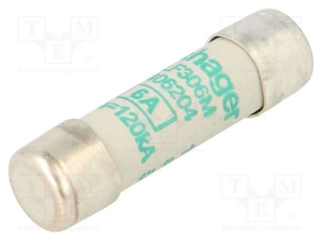 Fuse: fuse; aM,time-lag; 6A; 500VAC; cylindrical,industrial