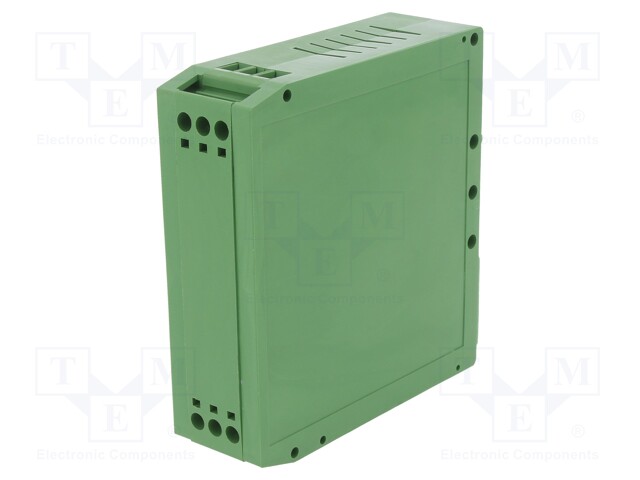 Enclosure: for DIN rail mounting; polyamide; green