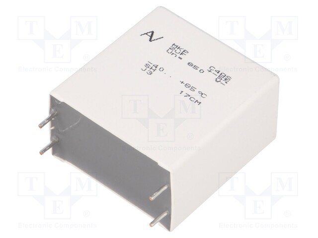 Capacitor: polypropylene; 1.2uF; ESR: 2.9mΩ; C4AS; THT; ±5%; 1200VDC