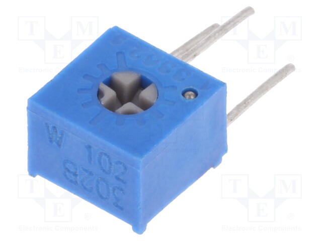 Potentiometer: mounting; single turn,vertical; 1kΩ; 250mW; ±10%