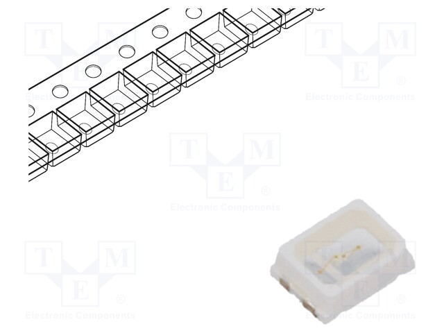 LED; SMD; PLCC2,2216; blue; 200÷600mcd; 2.2x1.6x0.55mm; 120°; 20mA