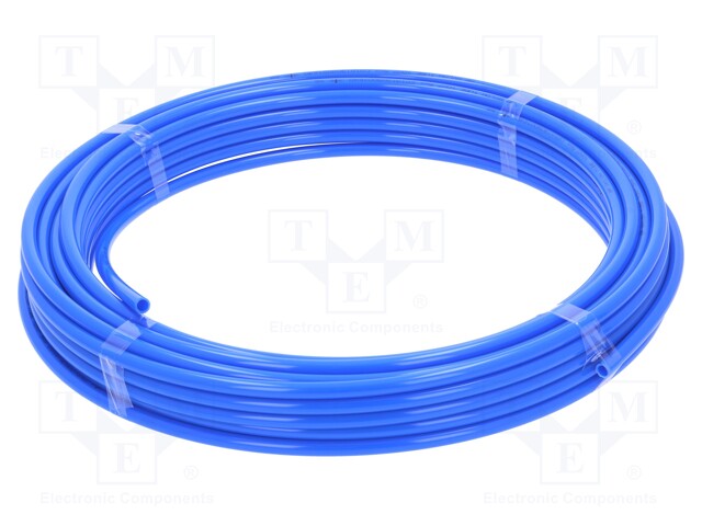 Pneumatic tubing; 17bar; L: 25m; polyamide 6; blue