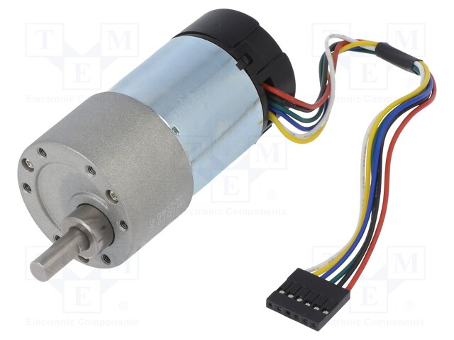 Motor: DC; with gearbox; 24VDC; 3A; Shaft: D spring; 140rpm; Ø: 37mm