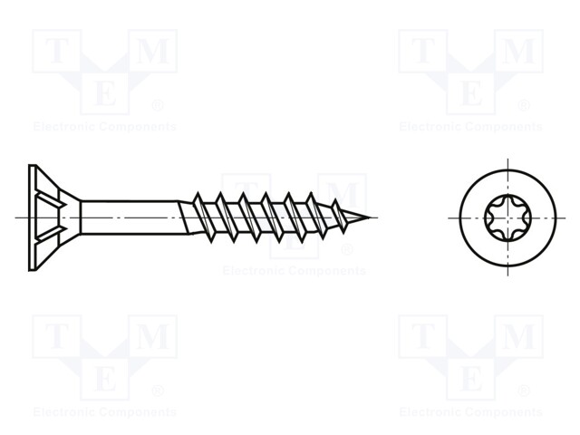 Screw; for wood