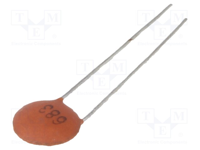 Capacitor: ceramic; 68nF; 50V; -20÷80%; THT; 2.54mm