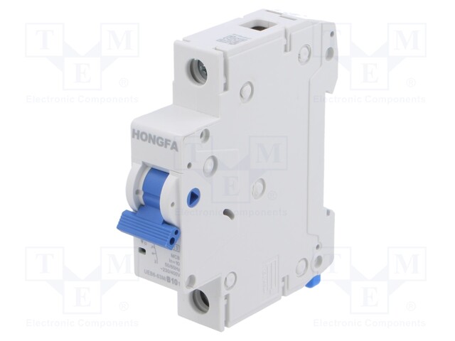 Circuit breaker; 230/400VAC; Inom: 10A; Poles: 1; Charact: B; 6kA