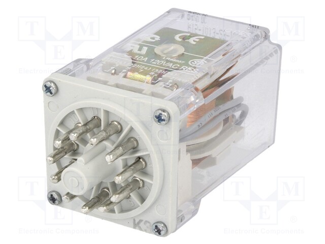 Relay: electromagnetic; 3PDT; Ucoil: 42VDC; 10A/250VAC; 10A/24VDC