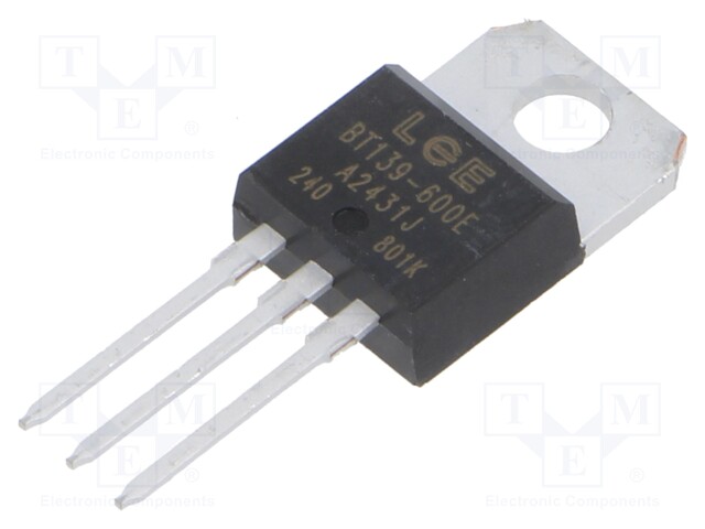 Triac; 600V; 16A; TO220AB; Igt: 10mA; Ufmax: 1.6V