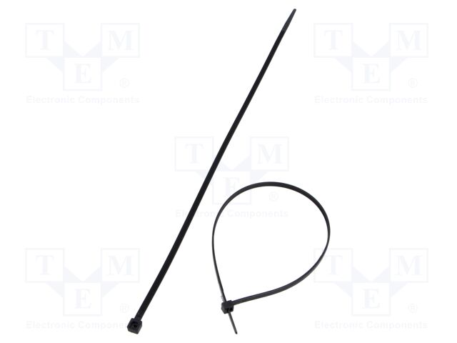 Cable tie; L: 290mm; W: 3.6mm; polyamide; black; UL94V-2; -40÷85°C