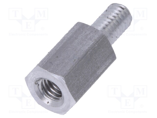 Screwed spacer sleeve; Int.thread: M3; 8mm; Ext.thread: M3