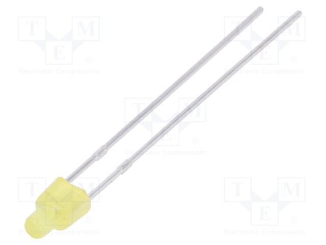 LED; 2mm; yellow; 30÷70mcd; 150°; 1.6÷2.4V; Front: flat