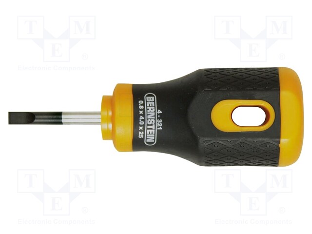 Screwdriver; slot; 4,0x0,8mm; Blade length: 25mm