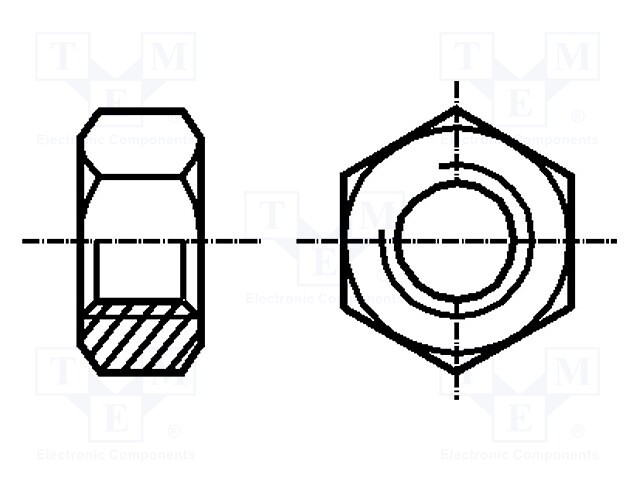 Nut; hexagonal; M10; steel; Plating: zinc; Pitch: 1,5; 16mm; BN: 1983