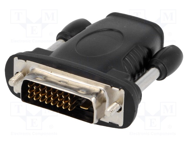 Adapter; DVI-D (24+1) plug,HDMI socket; Colour: black