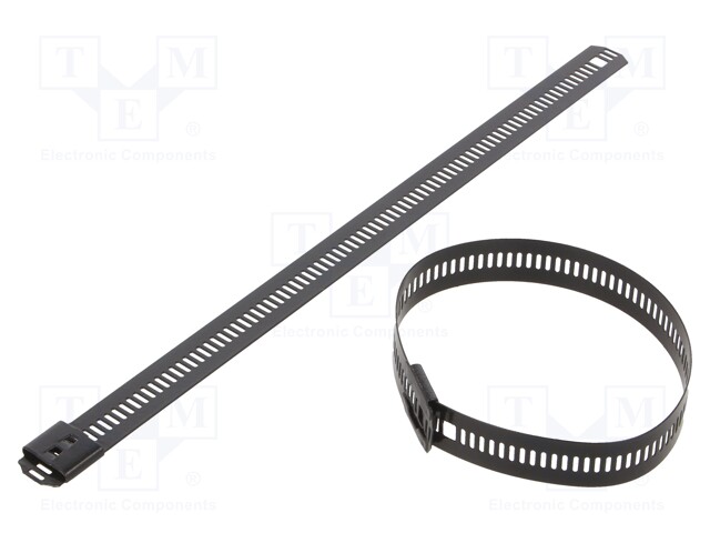 Cable tie; L: 200mm; W: 12mm; acid resistant steel AISI 316; 1112N