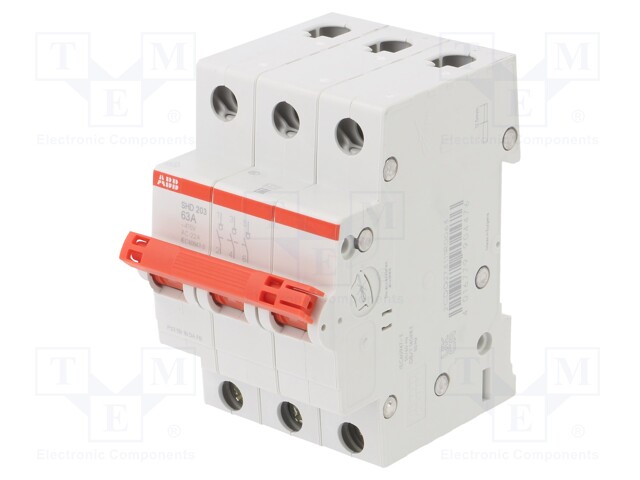 Switch-disconnector; Poles: 3; DIN; 63A; 415VAC; SHD200; IP20,IP40