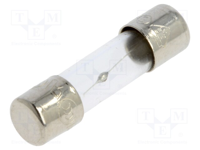 Fuse: fuse; time-lag; 6.3A; 250VAC; cylindrical,glass; 5x20mm; 5ST