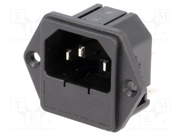 Connector: AC supply; socket; male; 10A; IEC 60320