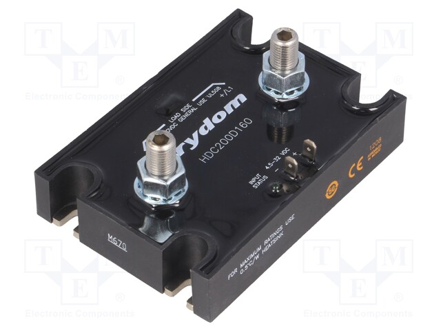 Relay: solid state; Ucntrl: 4.5÷32VDC; 160A; 7÷150VDC; screw type
