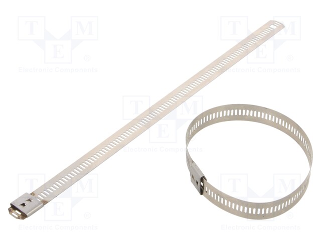 Cable tie; L: 225mm; W: 12mm; stainless steel AISI 304; 1112N