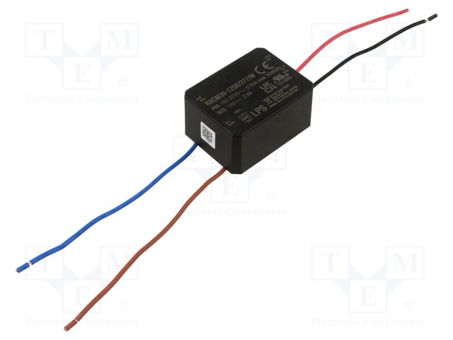 Power supply: switched-mode; 30W; 12VDC; 2.5A; 52.5x40x25.5mm; 98g