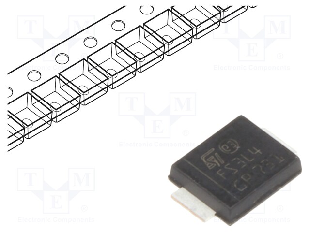 Diode: Schottky rectifying; SMD; 40V; 3A; Ufmax: 0.44V; SMB flat