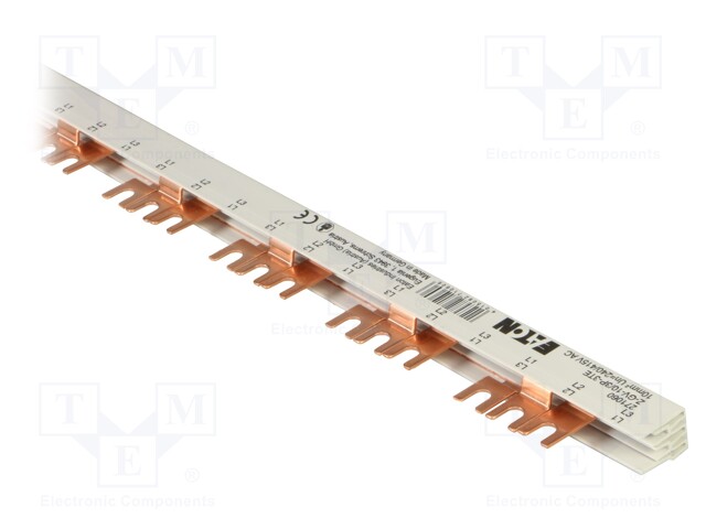 Busbar; 10mm2; Poles: 3; Urated: 240/415V; Usurge rated: 4kV; fork