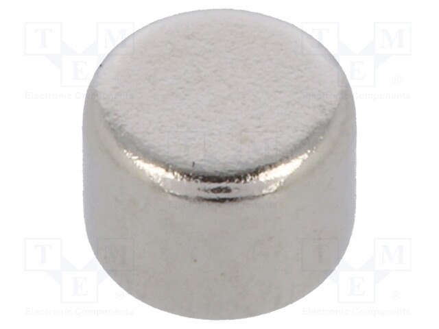 Magnet: permanent; neodymium; H: 3mm; 4N; Ø: 4mm