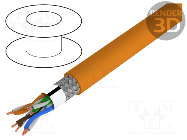 Wire; SF/UTP,ETHERLINE® LAN 200; 5e; solid; Cu; 4x2x24AWG; LSZH