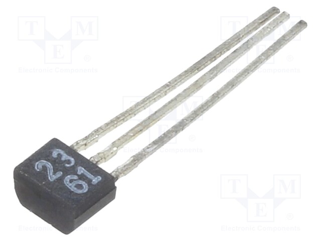 Transistor: NPN; bipolar; 50V; 0.5A; 0.3W; TO92