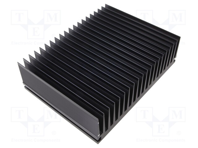 Heatsink: extruded; grilled; black; L: 200mm; W: 265mm; H: 74mm