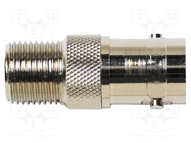 Adapter; -40÷65°C; 75Ω; F socket,BNC female; 27.2mm; straight