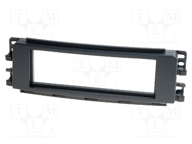 Radio mounting frame; Smart; 1 DIN; black