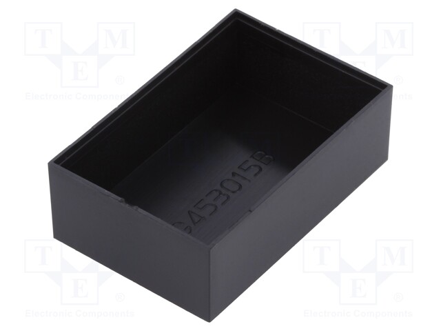 Enclosure: designed for potting; X: 30mm; Y: 45mm; Z: 15mm; ABS