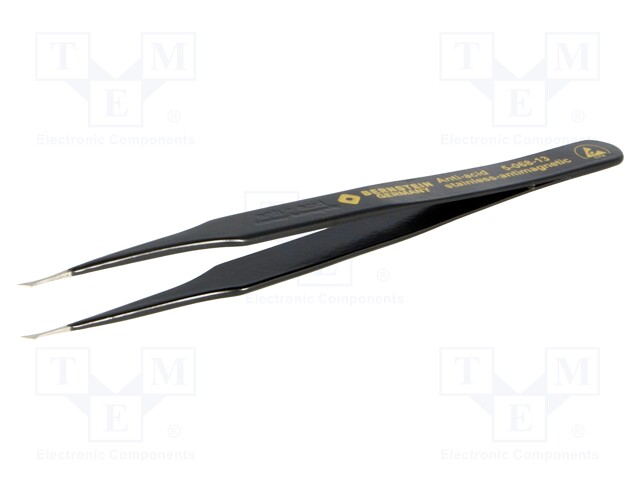 Tweezers; non-magnetic; Blade tip shape: trapezoidal; SMD; ESD