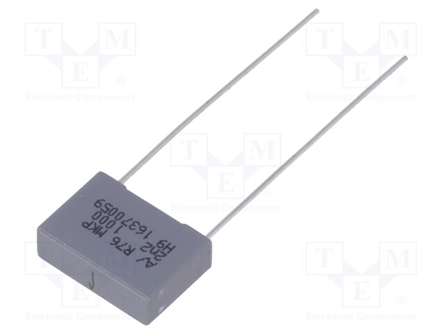 Capacitor: polypropylene; 2.2nF; 10mm; ±5%; 13x4x9mm; -55÷105°C