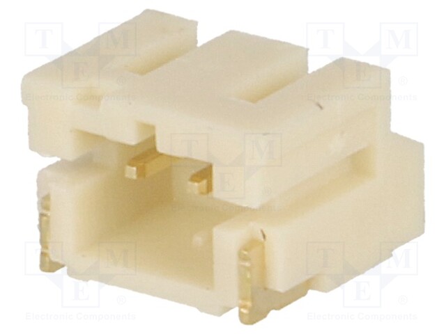 Socket; wire-board; male; 2mm; PIN: 2; SMT; 1A; tinned; -25÷85°C; 100V