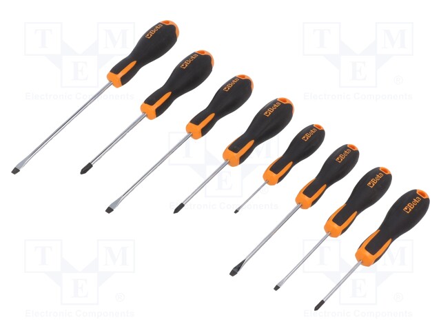 Kit: screwdrivers; Pcs: 8; Phillips,slot; EVOX