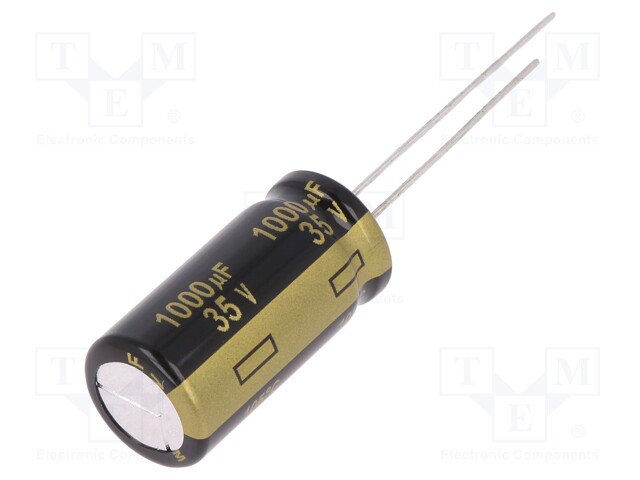 Capacitor: electrolytic; low impedance; THT; 1000uF; 35VDC; ±20%