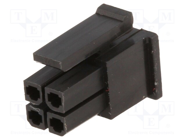 Plug; wire-board; female; 3mm; PIN: 4; w/o contacts; for cable; 5A