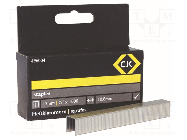 Staples; 12mm; 1000pcs; CK-496001